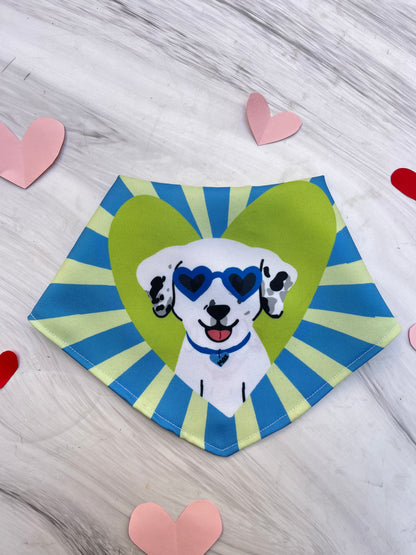 Bandanas doble vista "Valentines" ft Woof by Bonnie