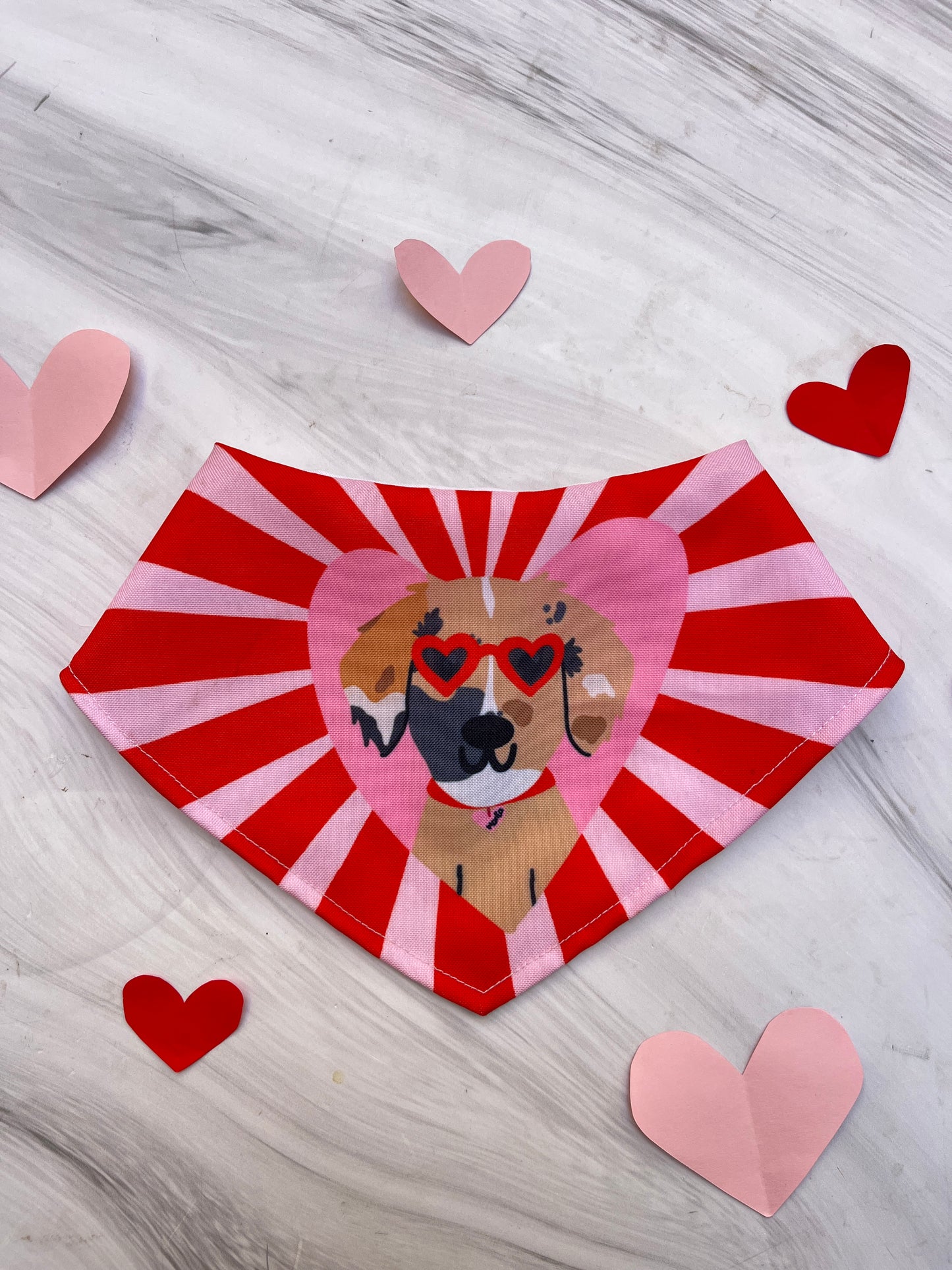 Bandanas doble vista "Valentines" ft Woof by Bonnie