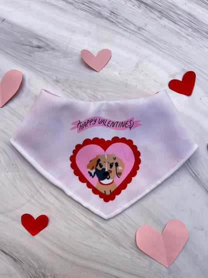 Bandanas doble vista "Valentines" ft Woof by Bonnie