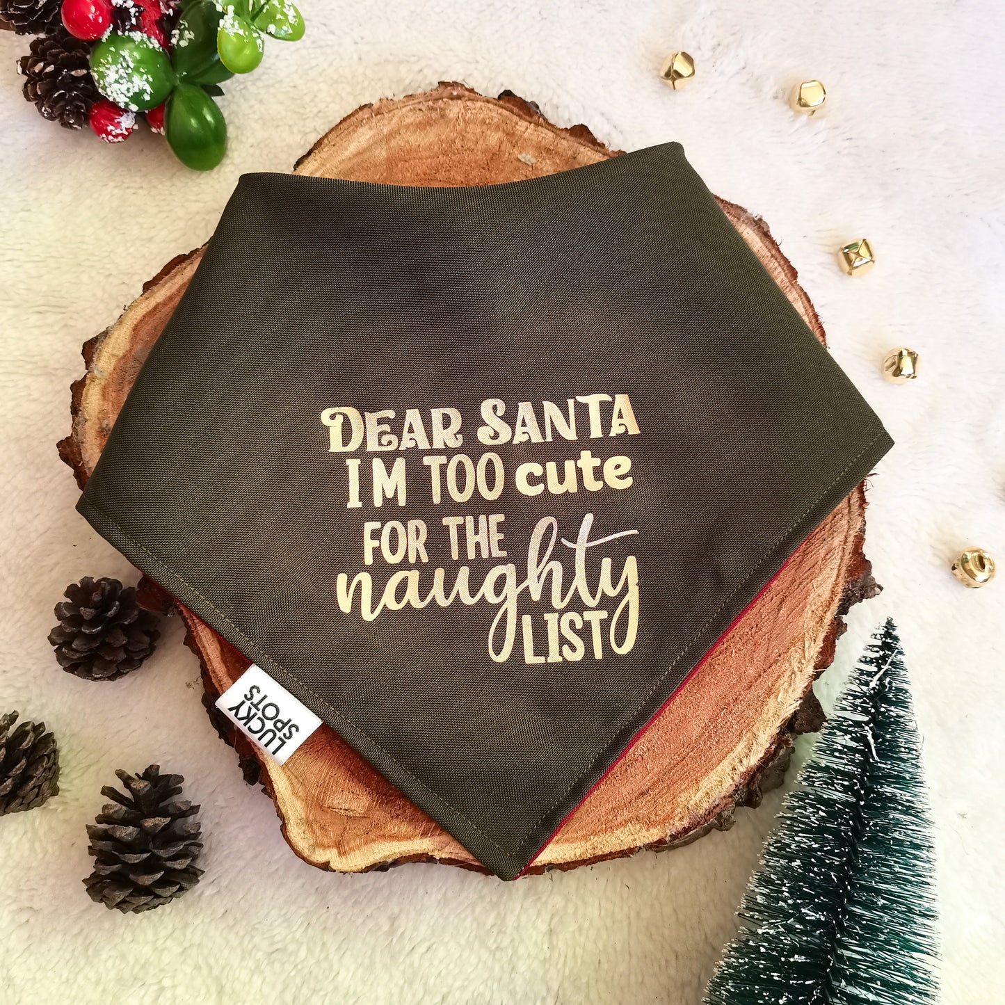 Bandana doble vista "Dear santa"