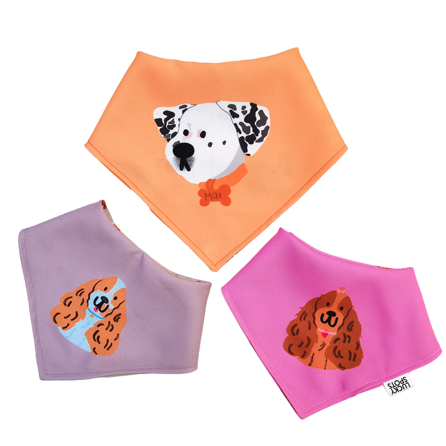 3 Bandanas "Siempre Contigo" (Tres caritas/tres bandanas)