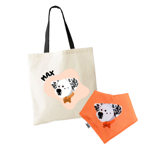 Kit Bandana-Tote bag "Siempre contigo" (una carita)