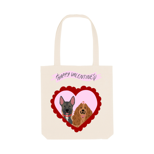 Tote bag "Valentines" ft Woof by Bonnie